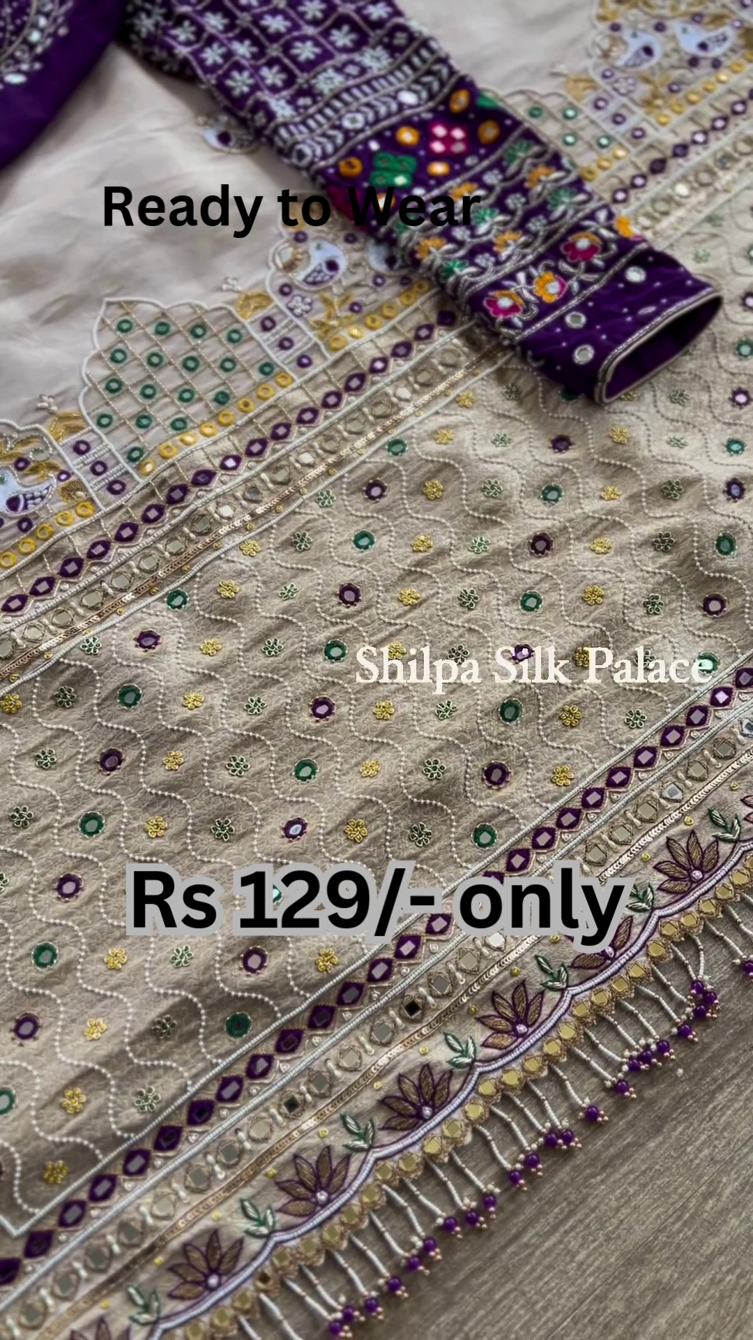 Multicolor Embroidered Saree – Festive Beauty