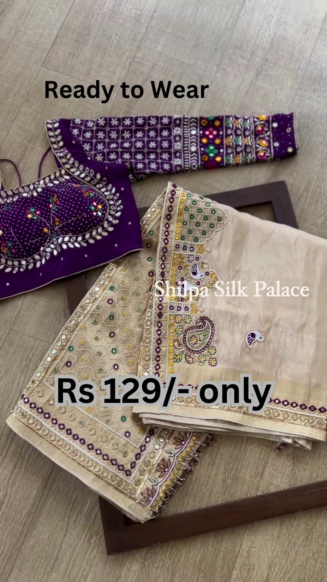 Multicolor Embroidered Saree – Festive Beauty