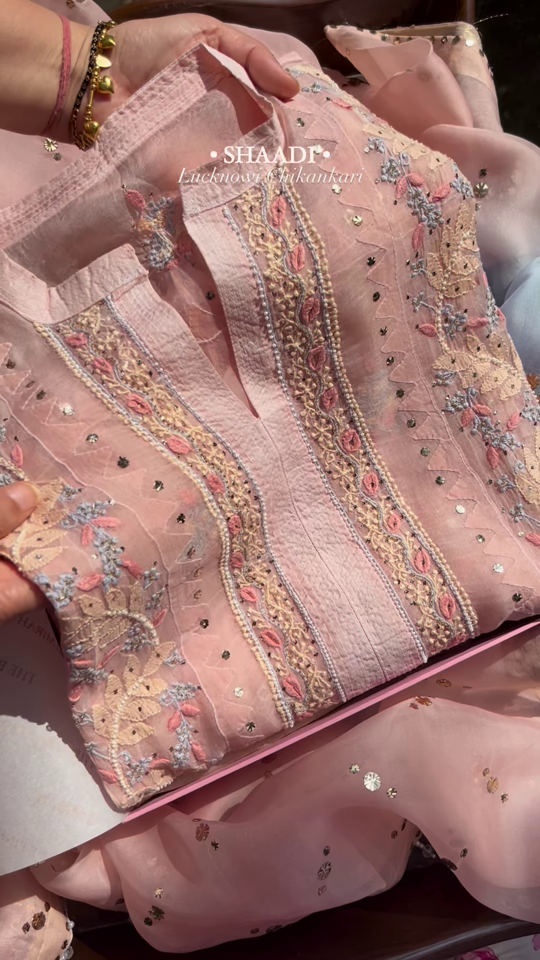 Chikankari Embroidered Kurta Set – Soft Pastel Luxury Look
