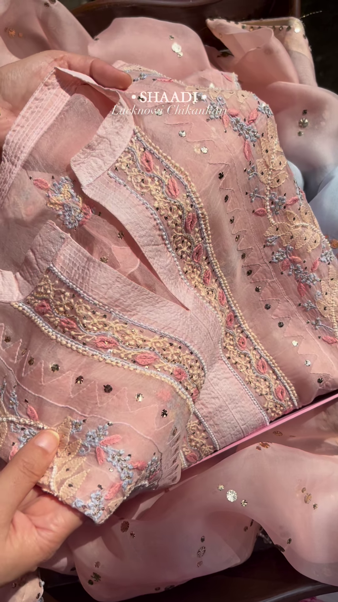 Chikankari Embroidered Kurta Set – Soft Pastel Luxury Look