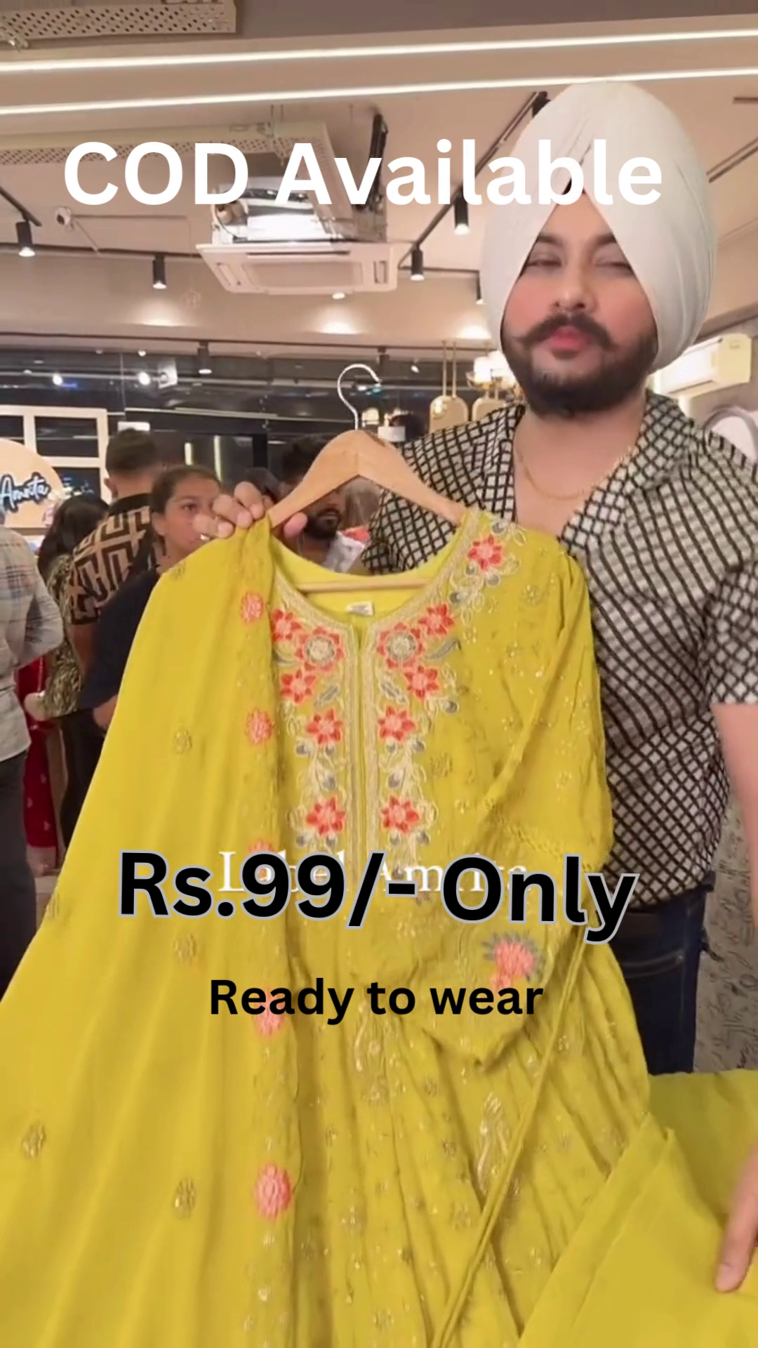 Yellow Embroidered Suit Set – Festive Charm