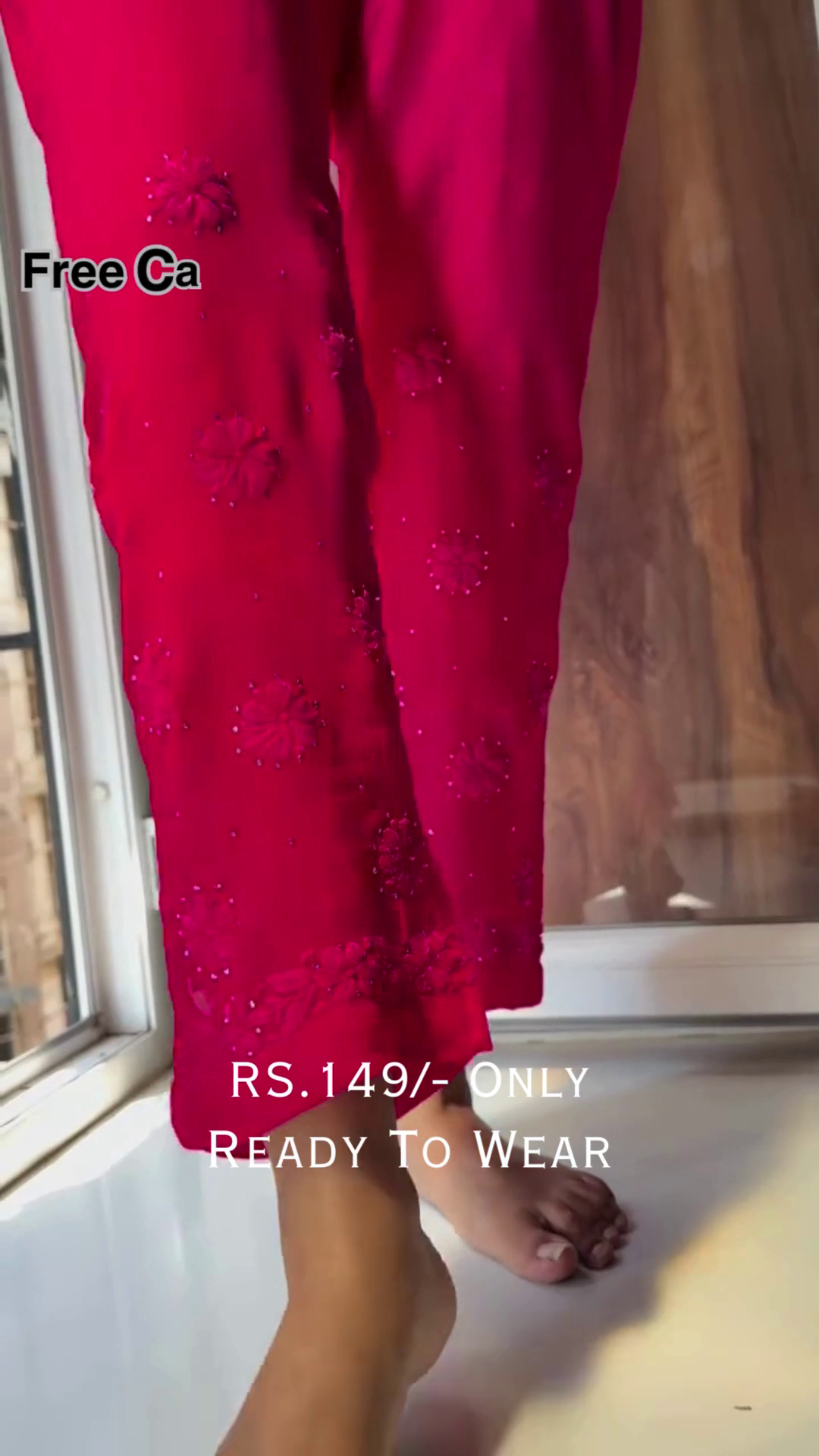 Elegant Red Chikankari Kurta Set – Premium Look