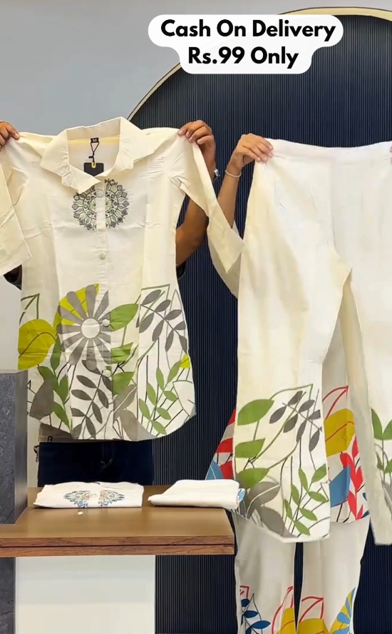 Trendy Printed Kurti Pant Set – Stylish Comfort