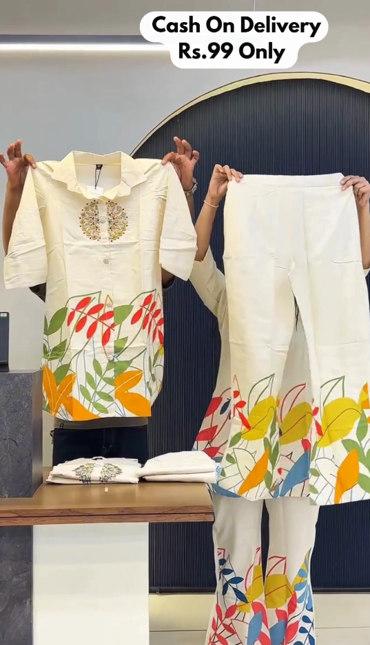 Trendy Printed Kurti Pant Set – Stylish Comfort