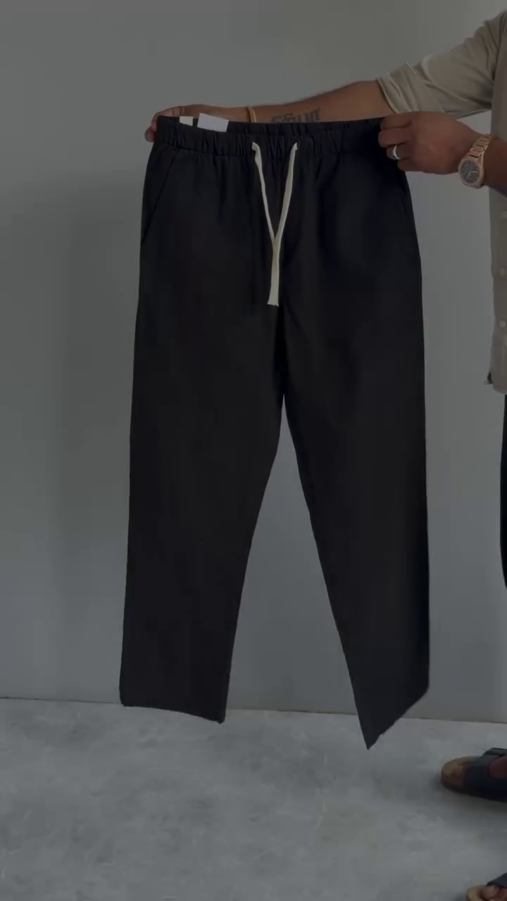 Classic Black Drawstring Pants – Everyday Comfort & Style