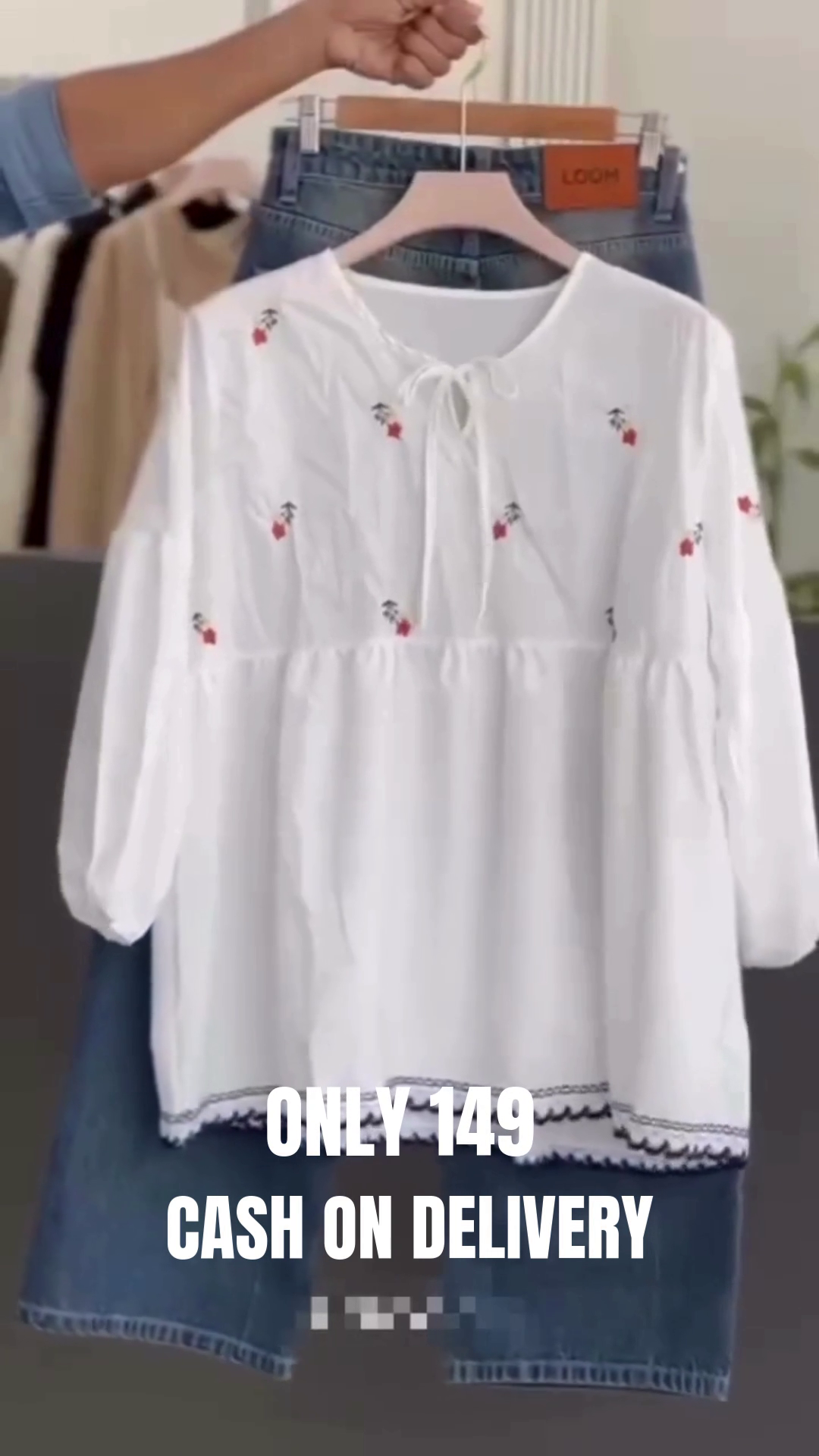 Cute White Embroidered Top – Casual Chic