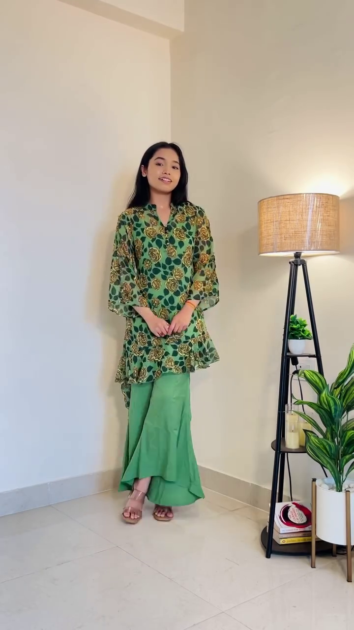 Chic Green Printed Co-Ord Set – Effortless Style for Everyday Elegance