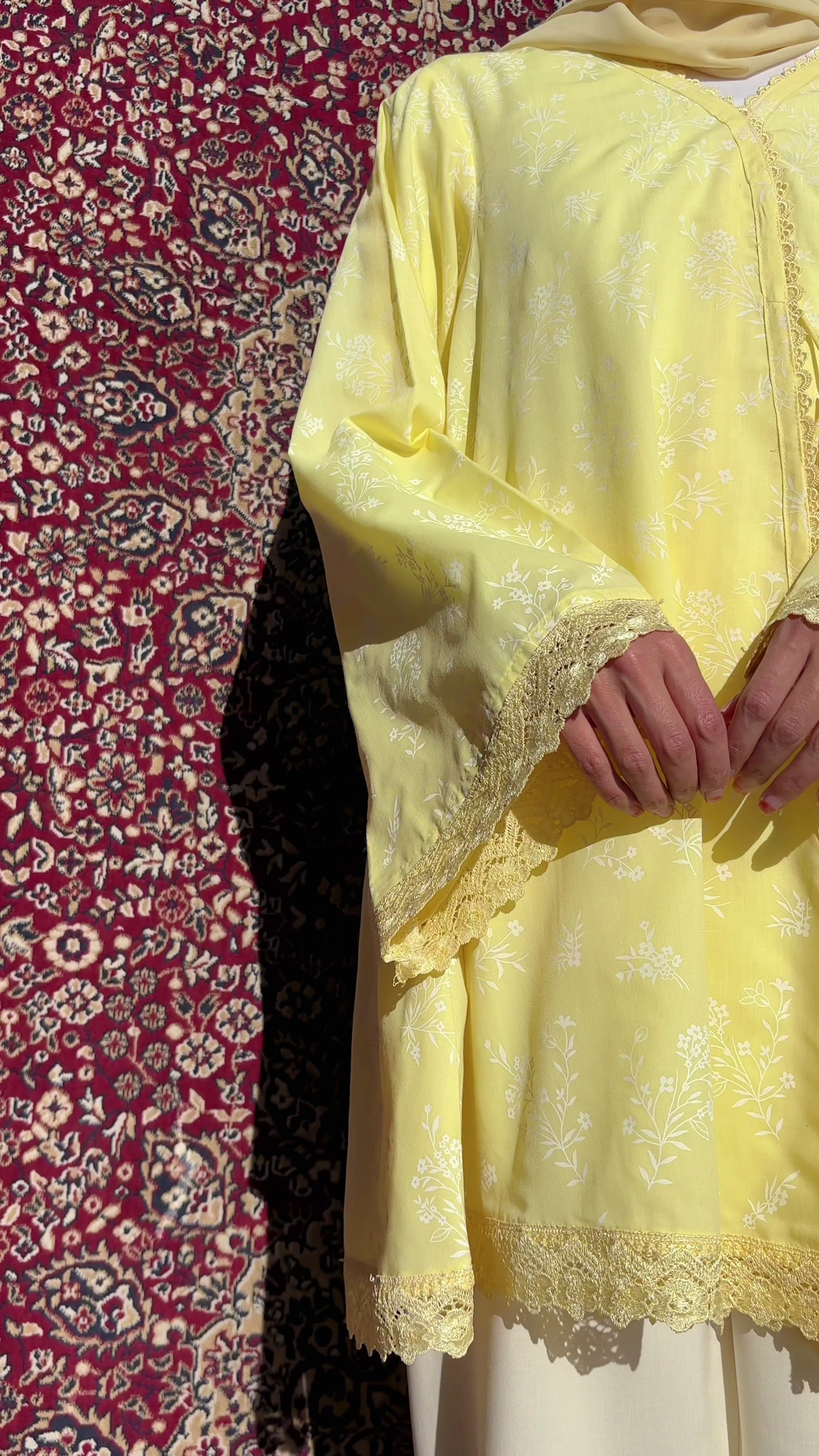 Sunny Yellow Floral Kurti Set – Soft Elegance for Everyday Grace