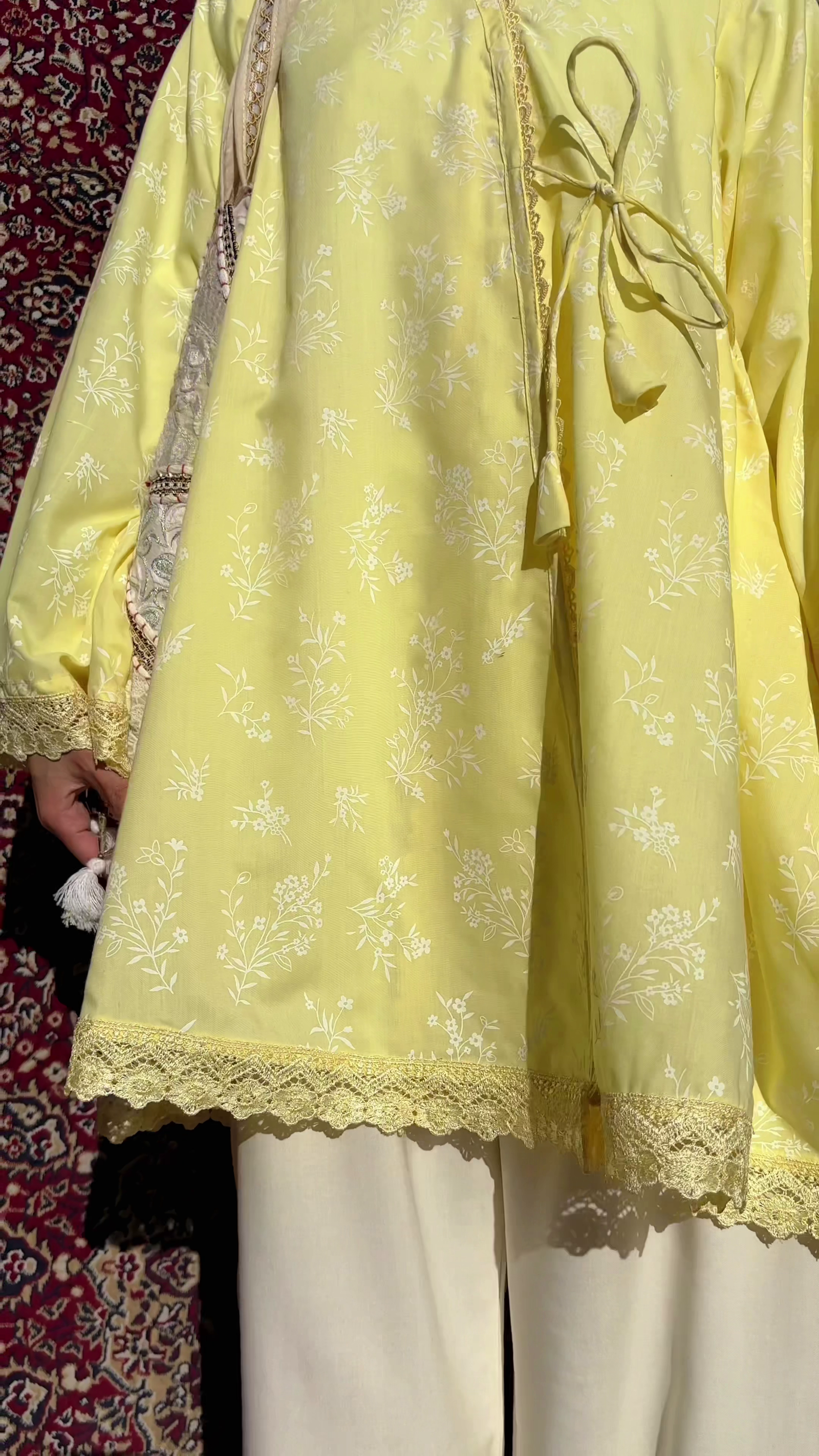 Sunny Yellow Floral Kurti Set – Soft Elegance for Everyday Grace