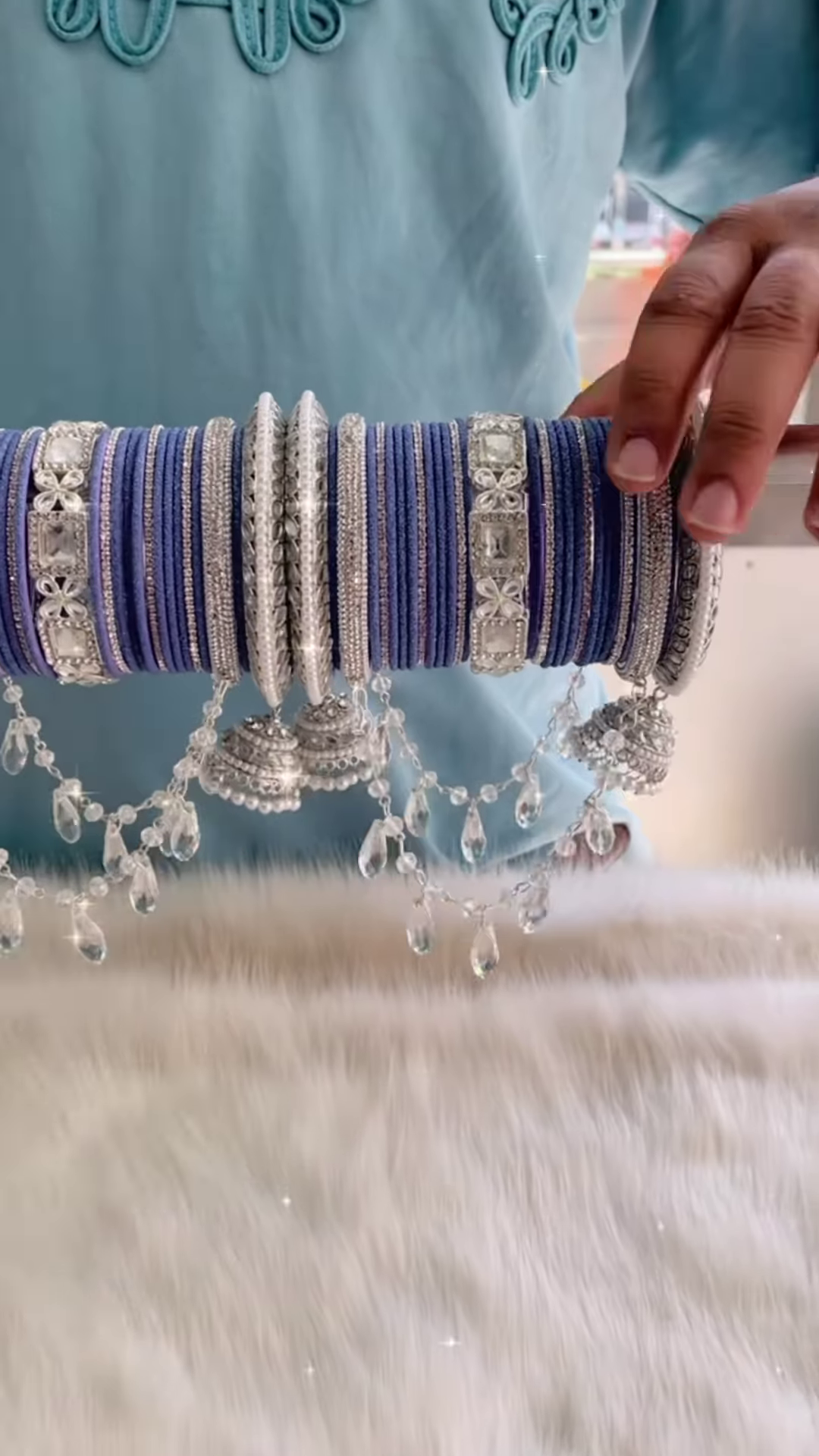 💙 Royal Blue Bridal Bangle Set