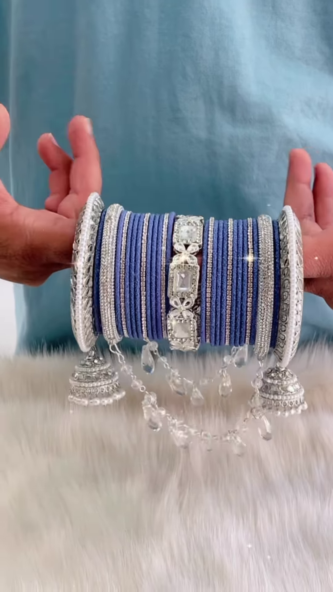 💙 Royal Blue Bridal Bangle Set