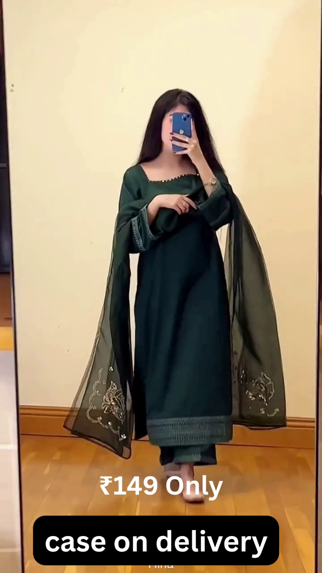 Stylish Dark Green Ethnic Suit
