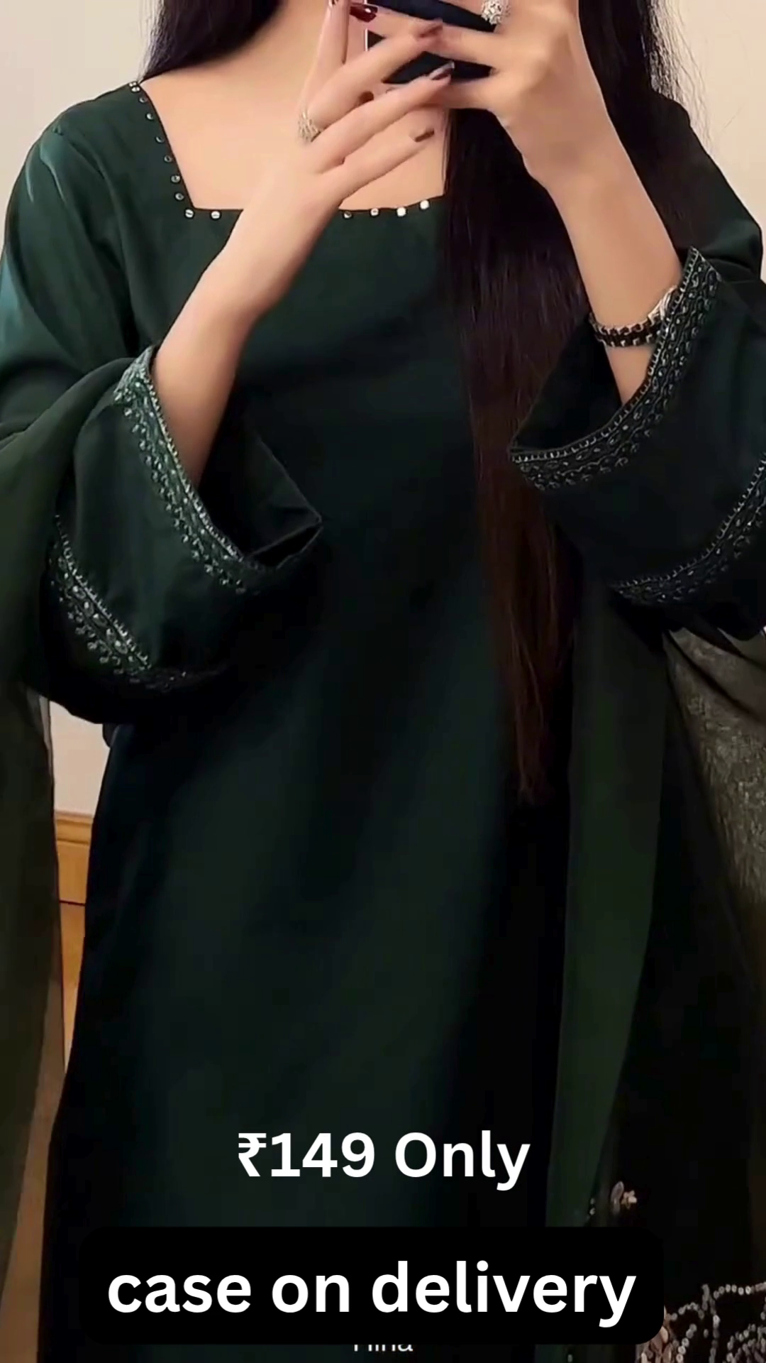 Stylish Dark Green Ethnic Suit