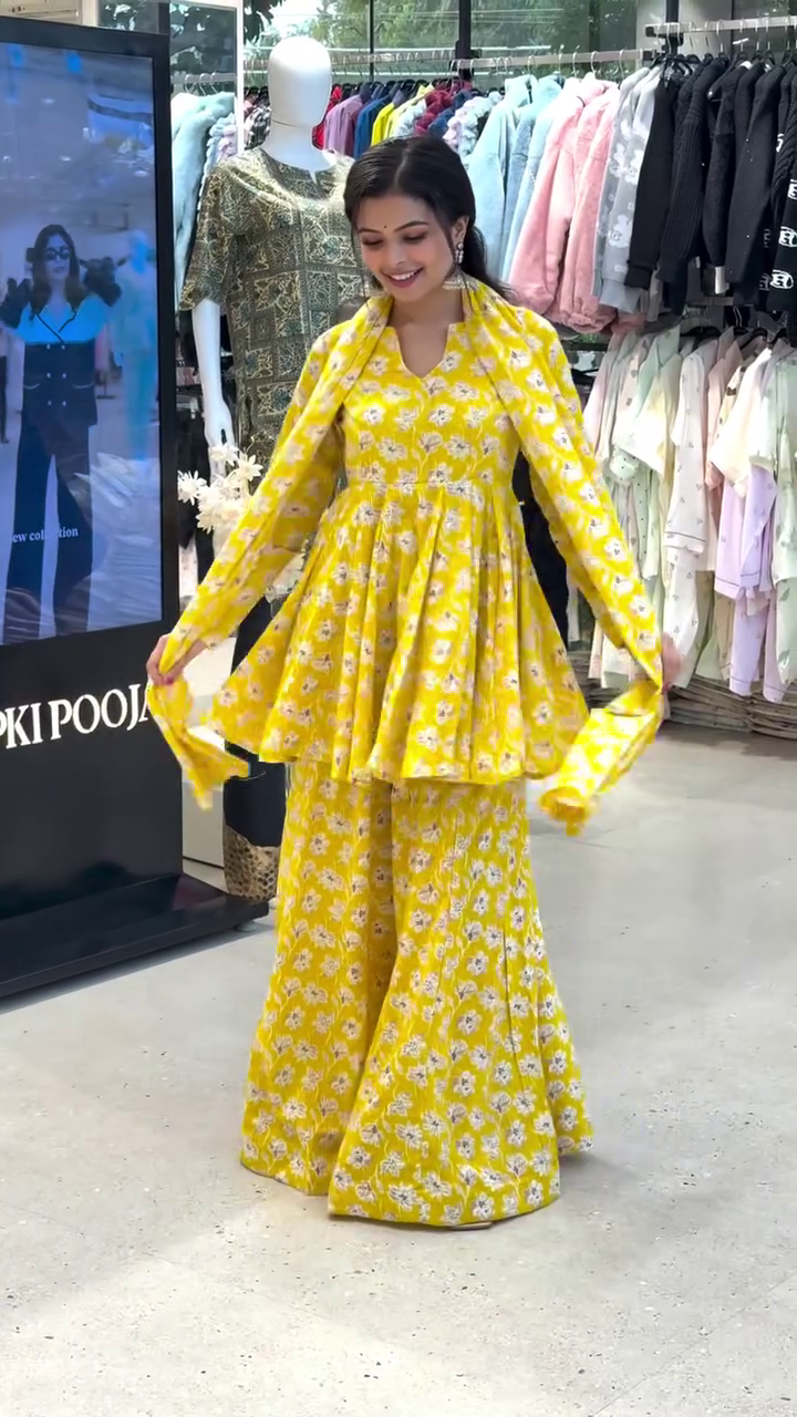 Fresh Lime Floral Co-Ord Set – Effortless Summer Elegance
