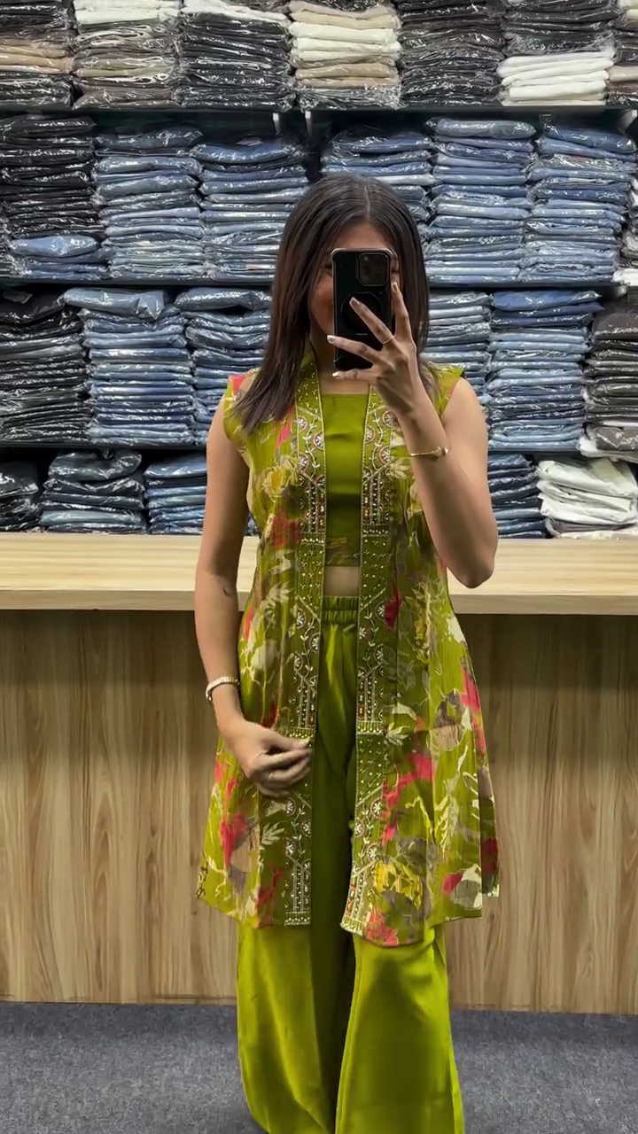 Trendy Floral Jacket Co-ord – Stylish Layered Look for Every Day!