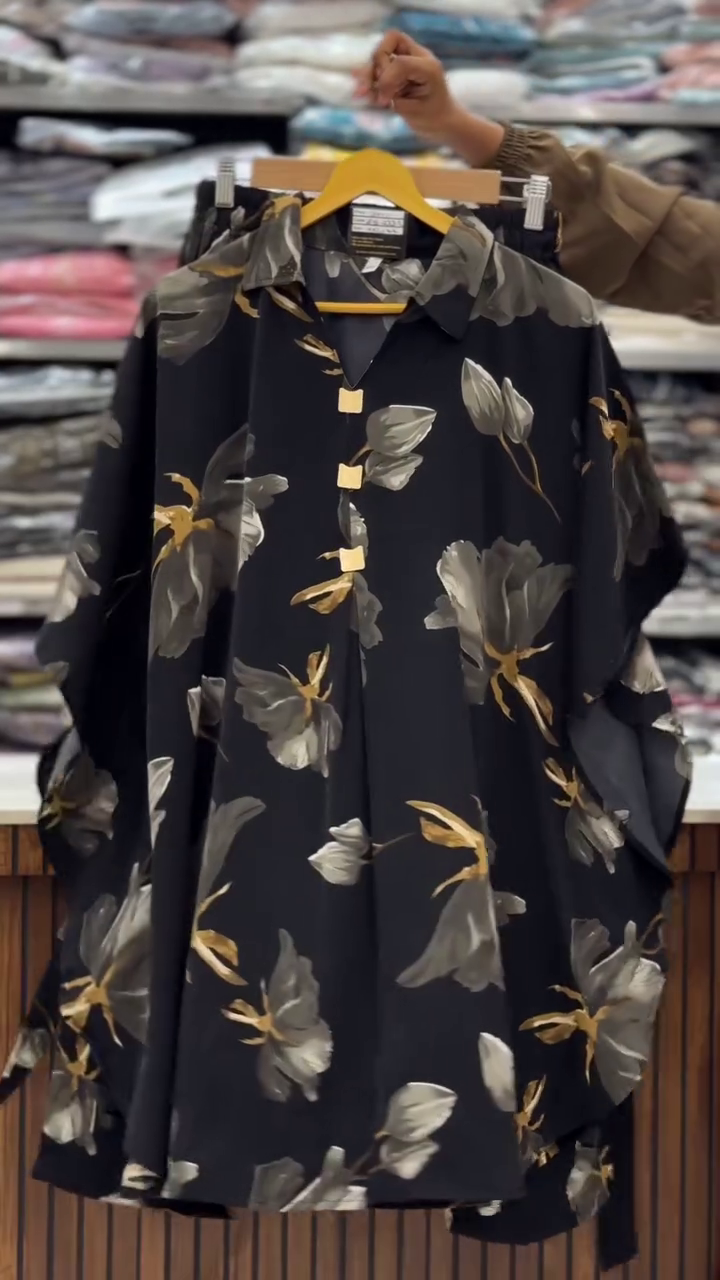 Elegant Black Floral Shirt – Bold, Stylish & Versatile!