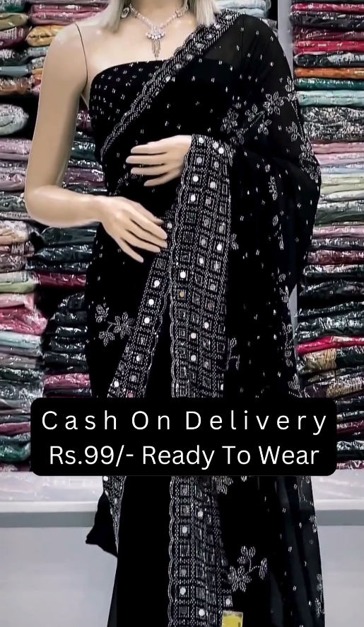 Black Printed Saree – Elegant Everyday Glam