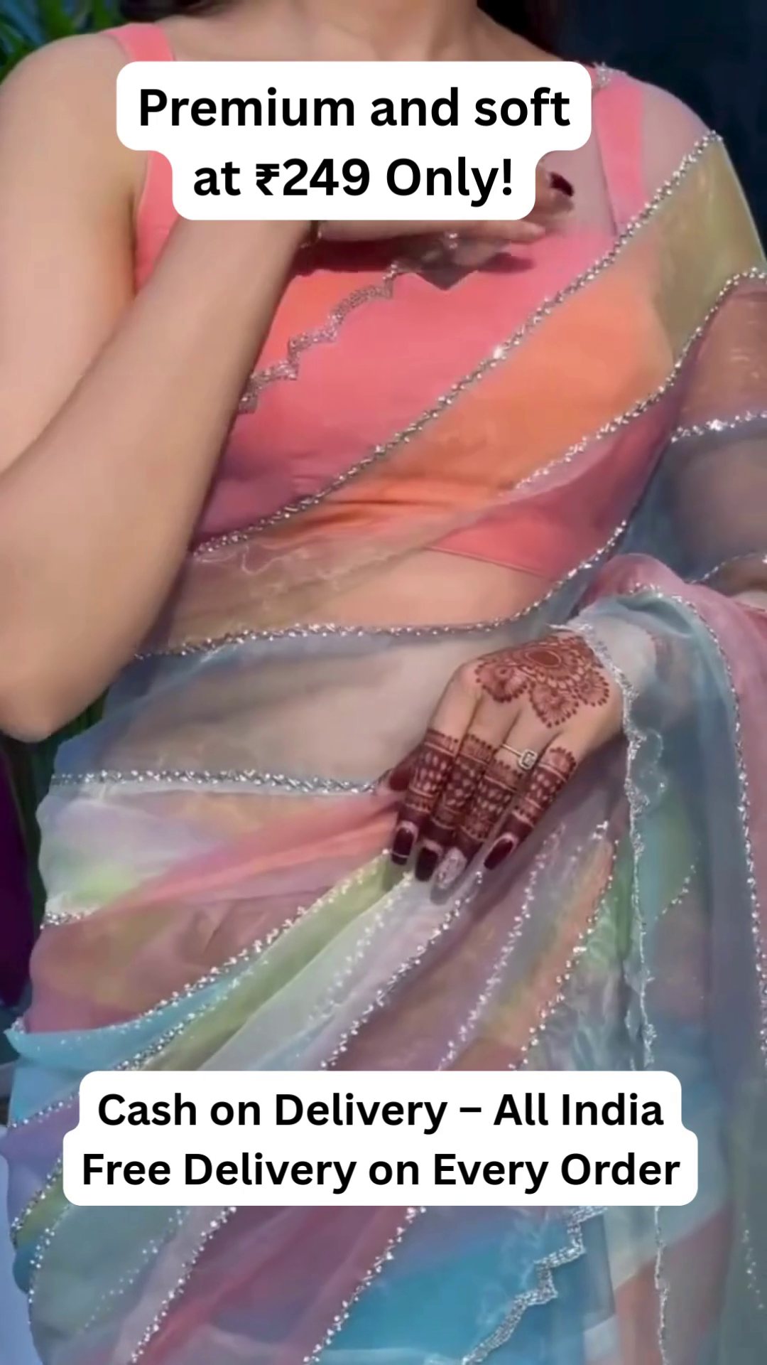 Premium Soft Multicolor Saree – Elegant, Flowing & Trendy