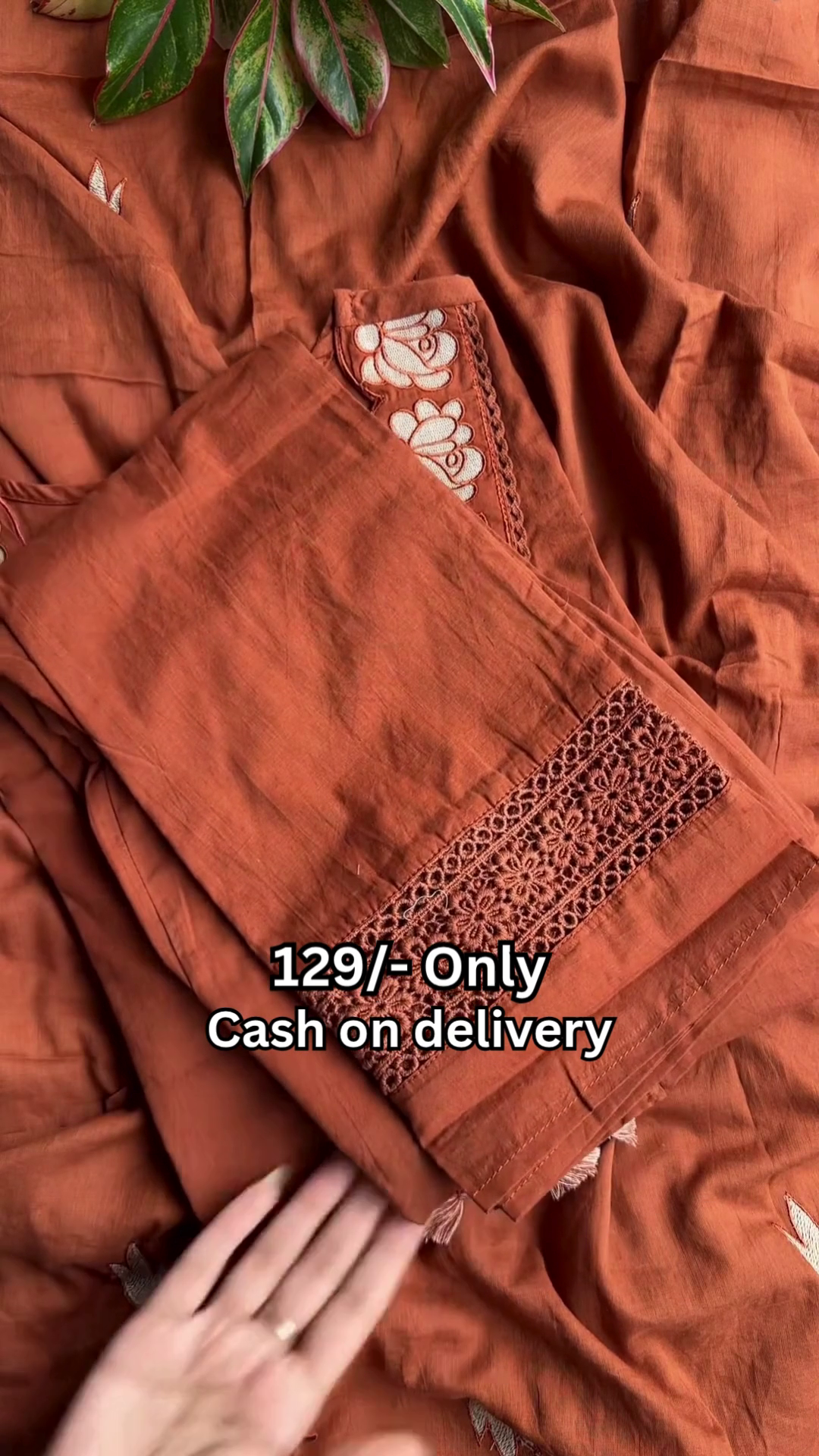 Stylish Rust Embroidered Kurta – Modern Design with Traditional Touch