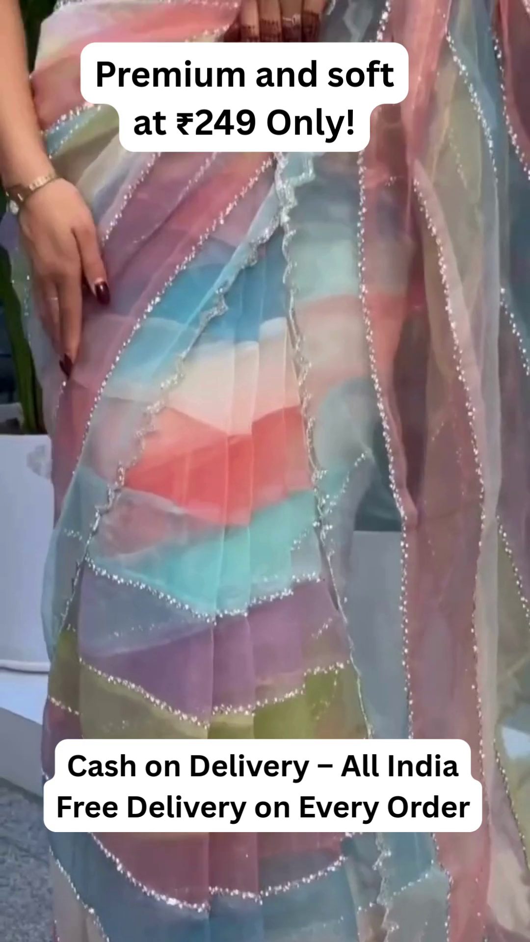 Dreamy Pastel Organza Saree – Soft, Elegant & Lightweight Glamour