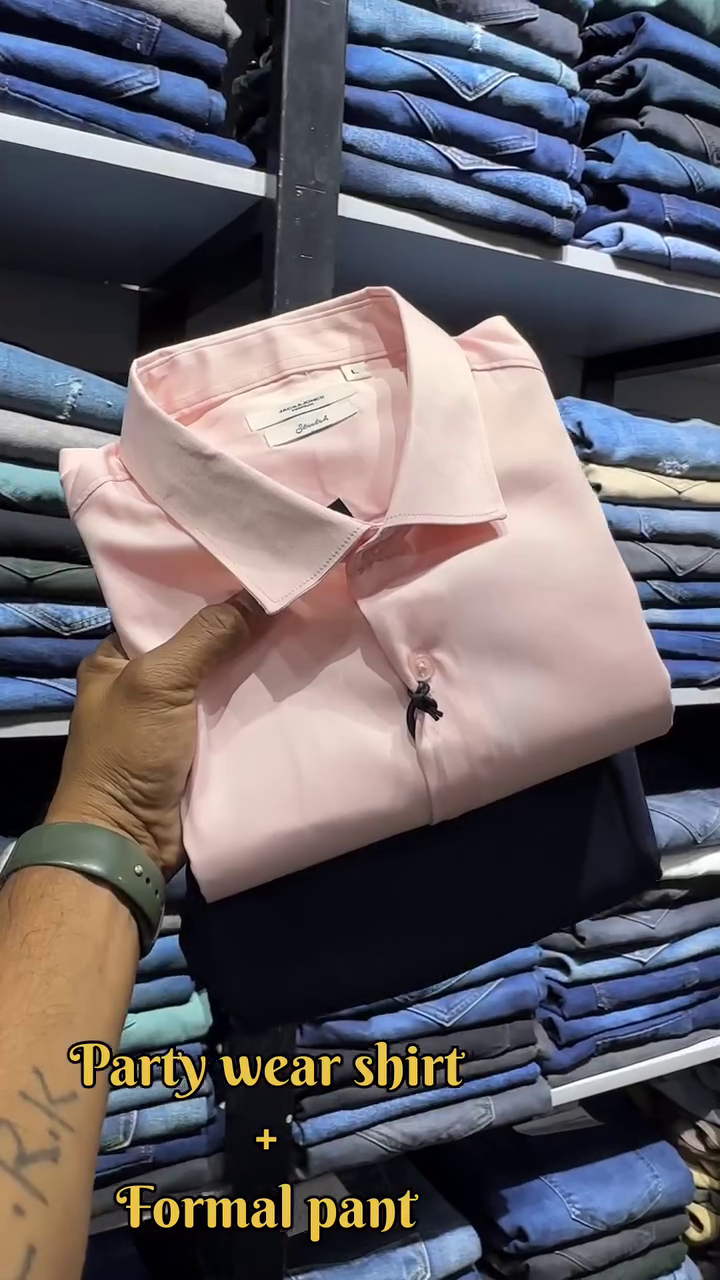Elegant Pink Party Wear Shirt with Formal Pants – Classy & Sophisticated Look