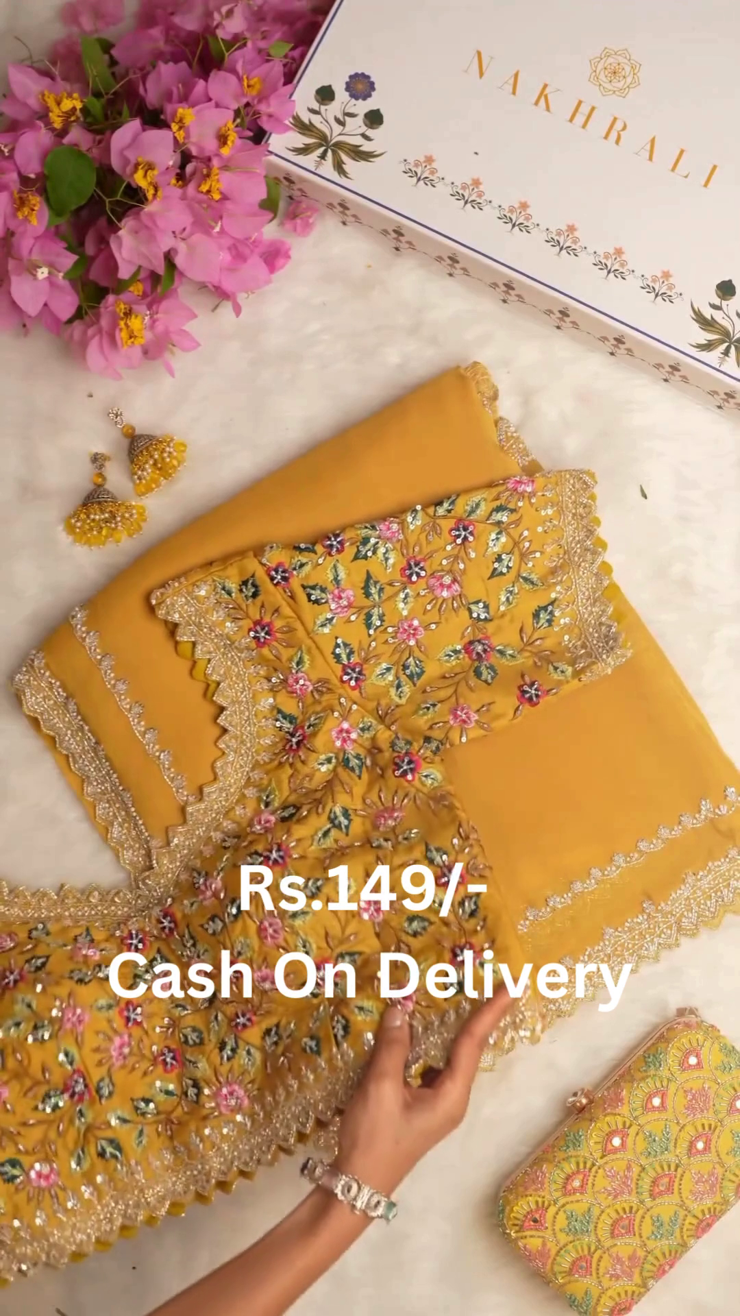 Royal Mustard Embroidered Suit – Festive Elegance Redefined