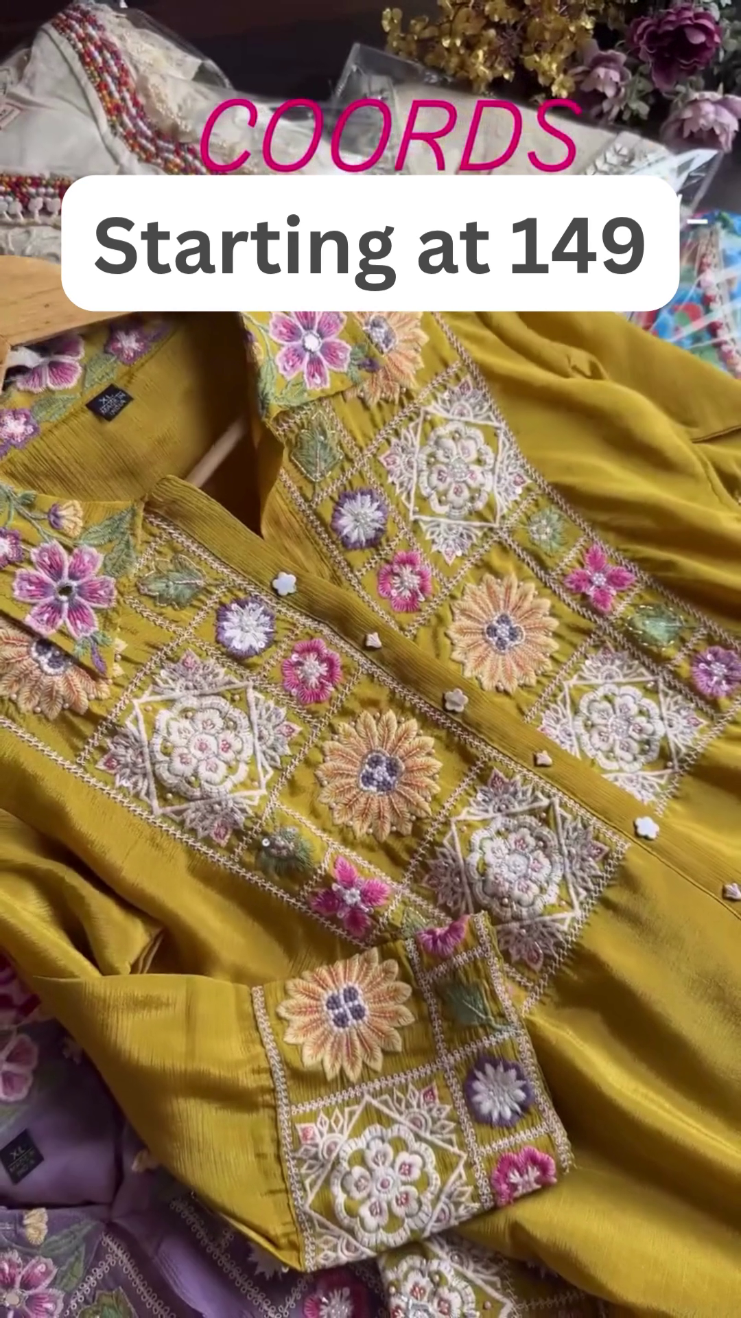 Premium Mustard Co-ord Set – Rich Embroidery & Statement Style