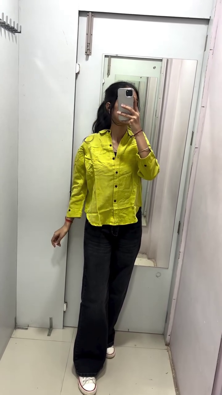 Lime Yellow Casual Shirt Look – Bold & Fresh Vibes