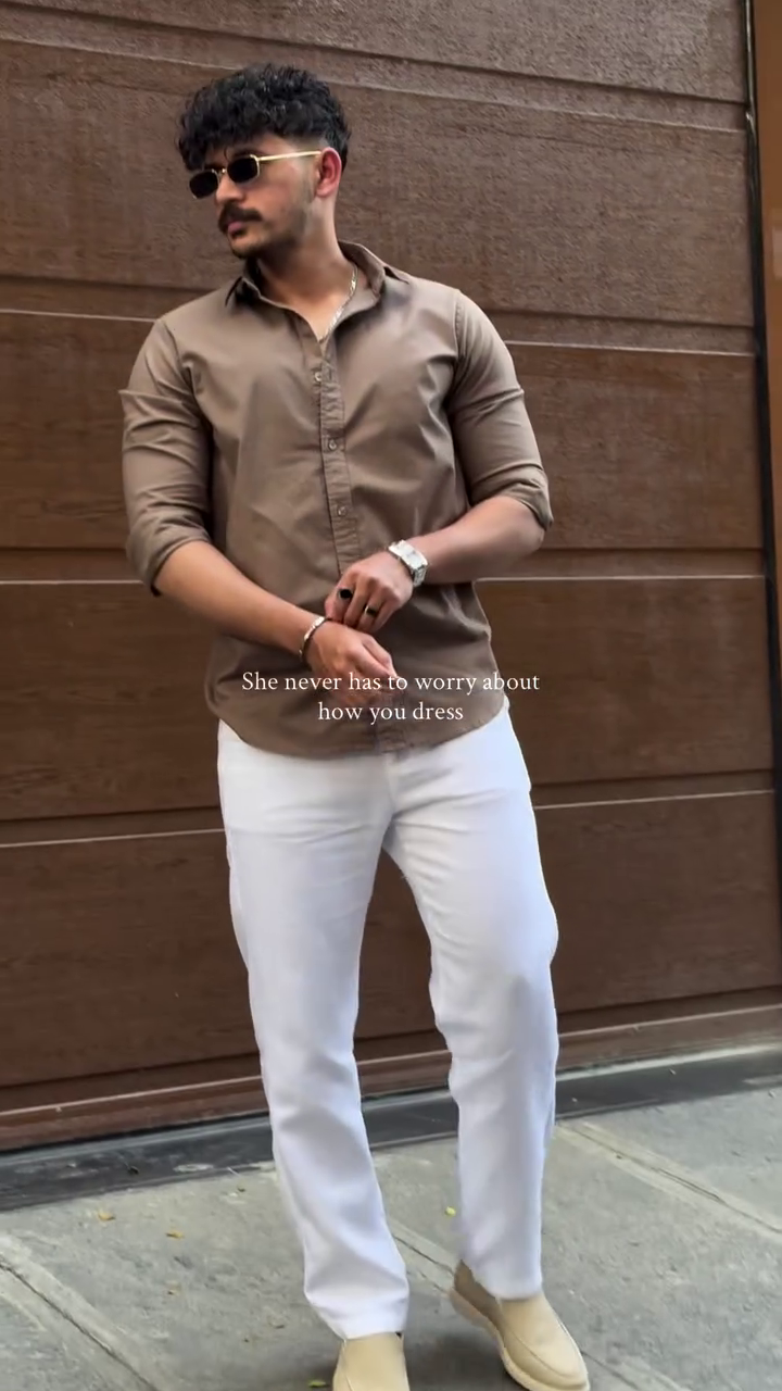 Smart Casual Brown Shirt Look – Effortlessly Stylish