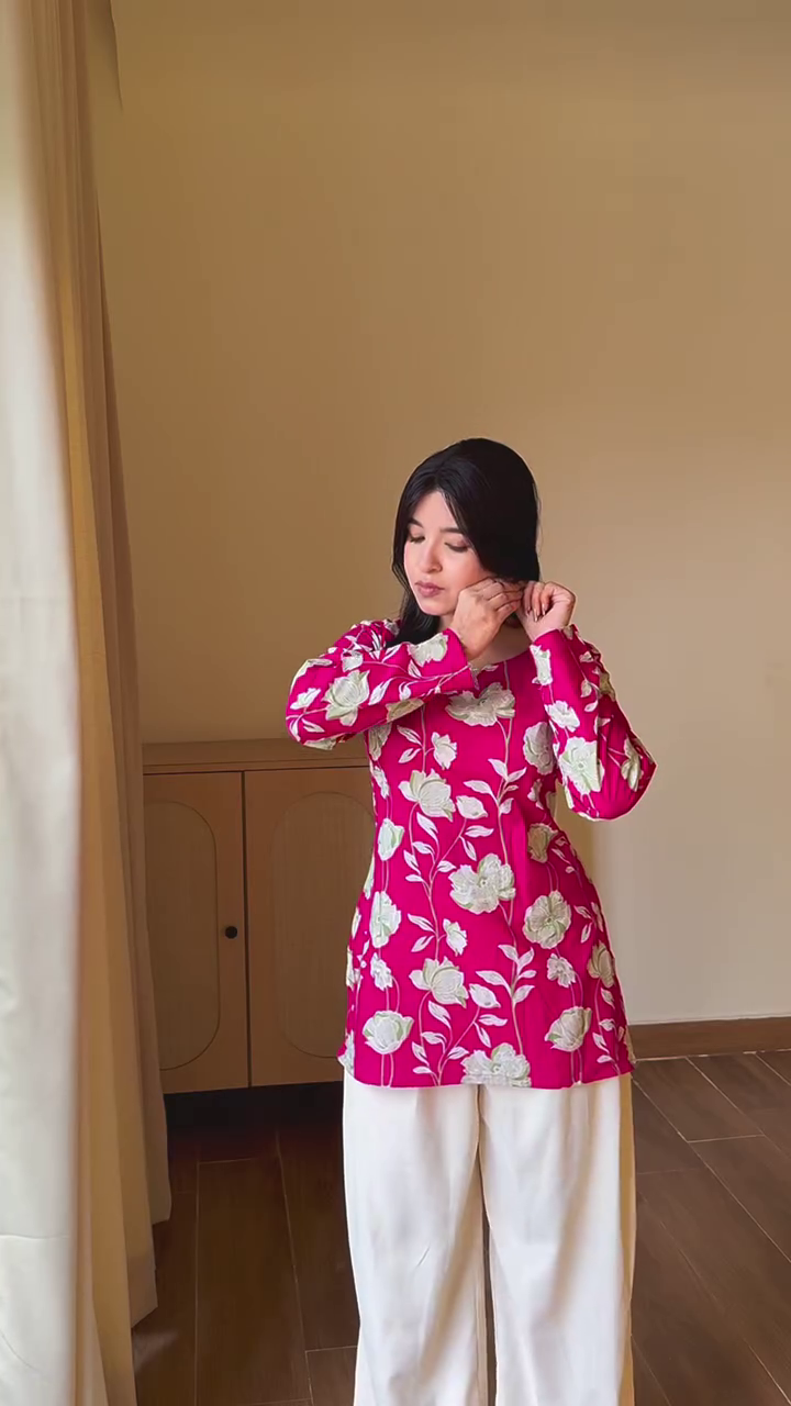 Elegant Floral Ethnic Top