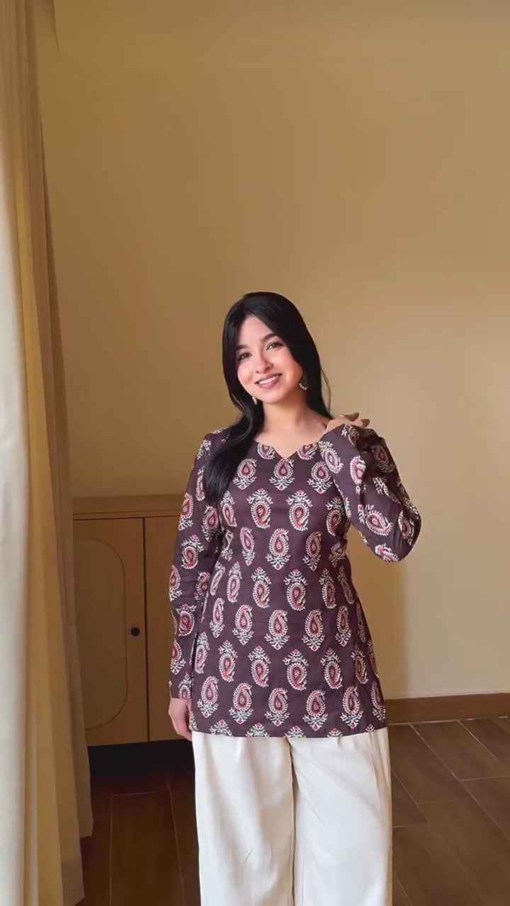 Elegant Floral Ethnic Top