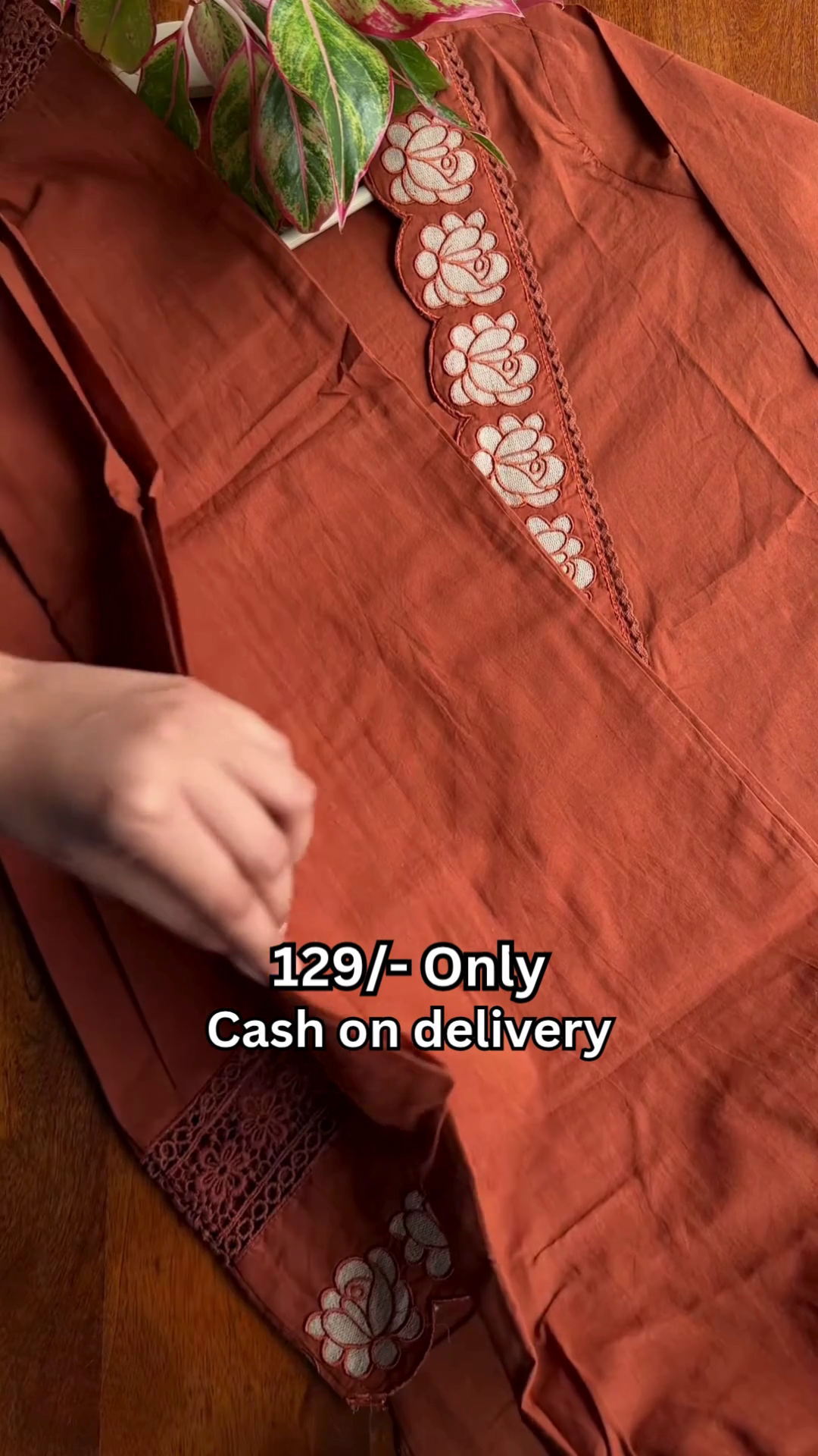 🧡 Beautiful Embroidered Cotton Kurti – Grace In Every Detail