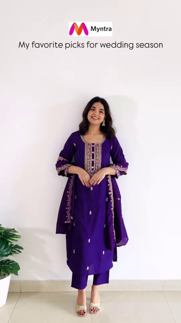 💜✨ Royal Purple Elegance – Perfect for Wedding Season ✨💜