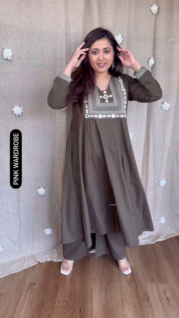 🌈 Enchanting Mirror Work Anarkali – A Play of Colors & Grace 🌈 - Image 5
