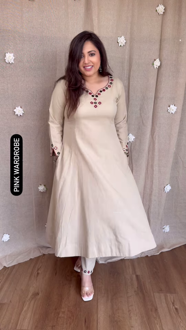 🌈 Enchanting Mirror Work Anarkali – A Play of Colors & Grace 🌈 - Image 2