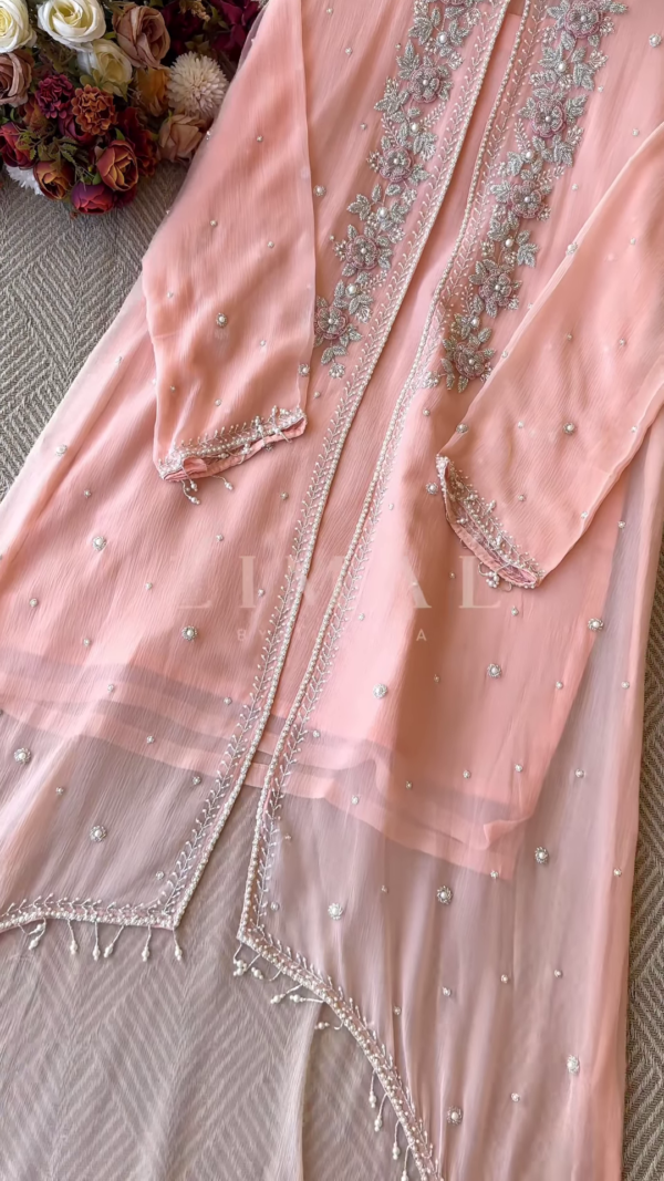 ✨ Ethereal Elegance – Handcrafted Embroidered Chiffon Suits ✨ - Image 5
