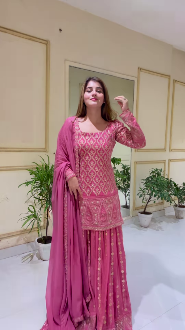 Elegant Pink Ethnic Ensemble – A Perfect Blend of Tradition and Style - Image 4