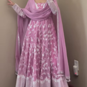 Designer Embroidered Georgette Ready-Made Kurti – A Perfect Blend of Elegance and Comfort