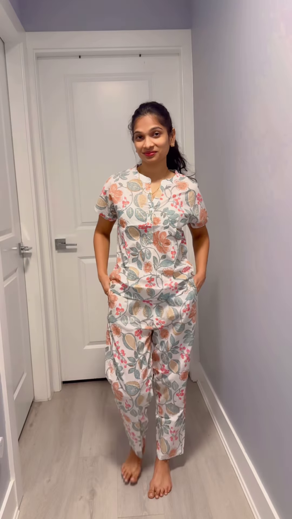 Floral Cotton Co-Ord Set – Relaxed Elegance - Image 3
