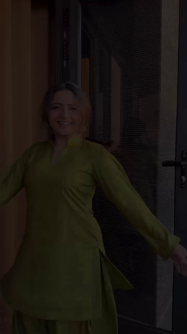 Elegant Green Satin Kurta Set – Luxe Comfort & Grace - Image 2