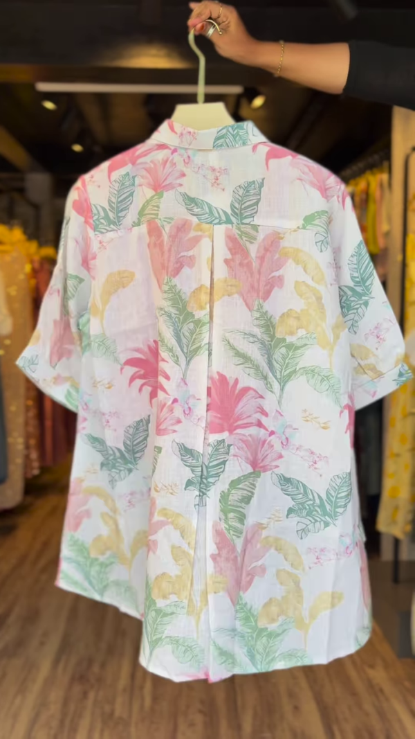 Tropical Breeze Leafy Printed Shirt with Inner – Chill in Style 🌴 - Image 2