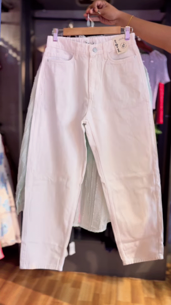 💙 Breezy Light Blue Sheer Striped Oversized Shirt, Mint Green Top & White Shorts Set 💚 - Image 2