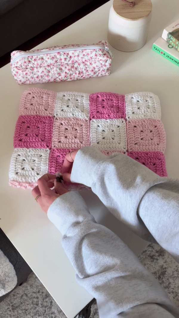 Crochet Granny Square Baby Blanket - Image 2