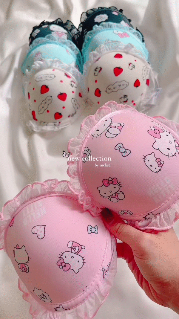Adorable Hello Kitty Plush Pillows with Delicate Lace Trim - Image 2