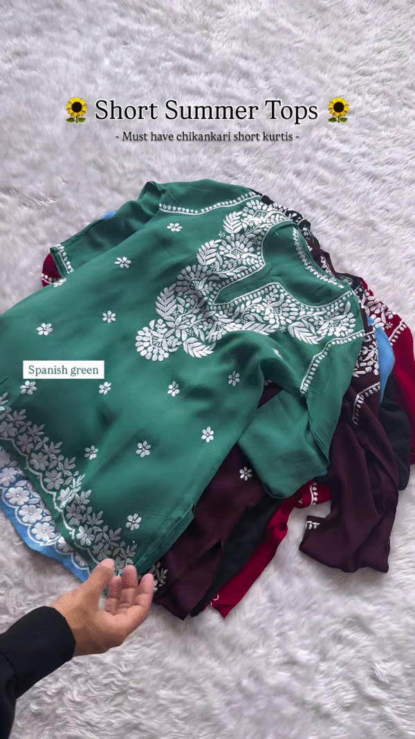 Chikankari Short Kurti – Breezy Summer Elegance - Image 6