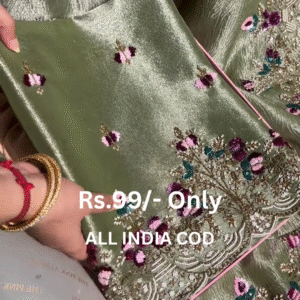 Premium Tissue Silk Handwork Set – Just ₹99 ✨