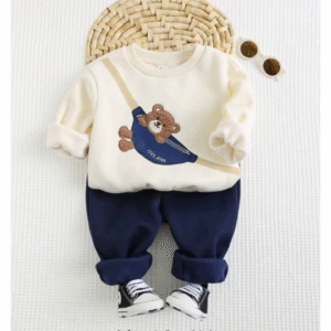 Softness in Every Stitch – Cute Teddy Bear Baby Winter Set