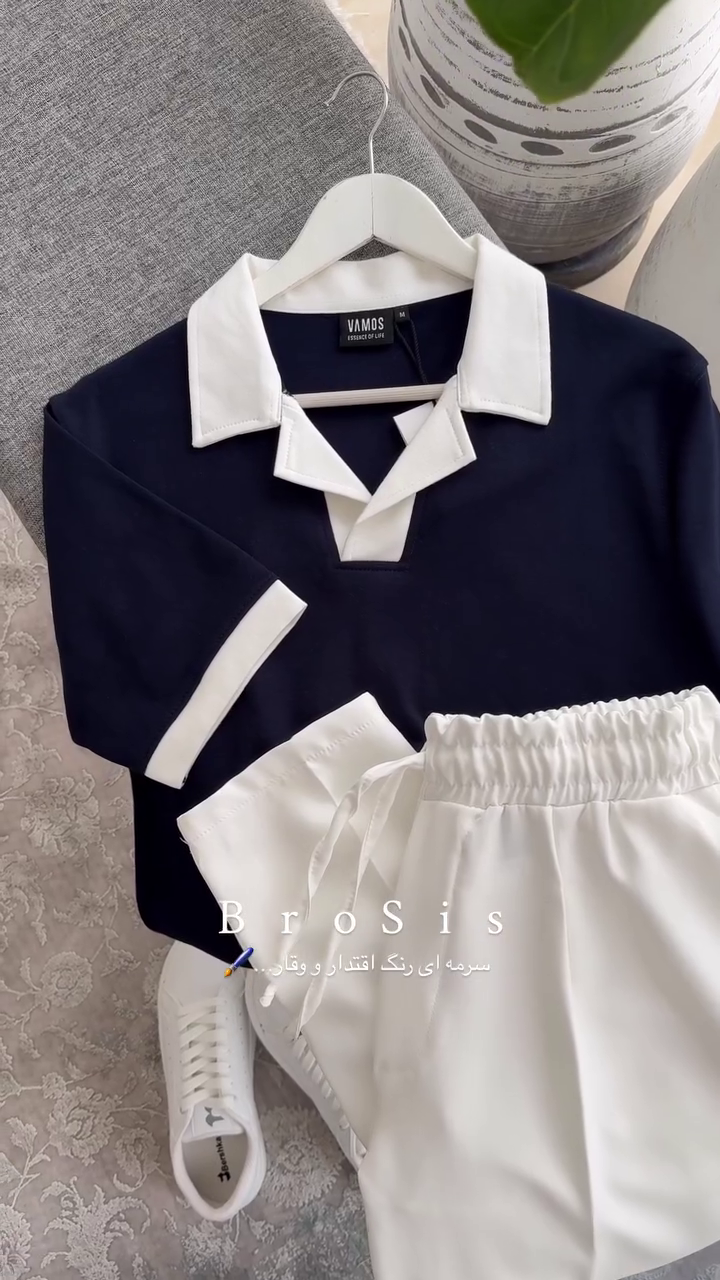 Navy & White Polo Co-Ord Set – Smart Casual Sophistication - Image 3
