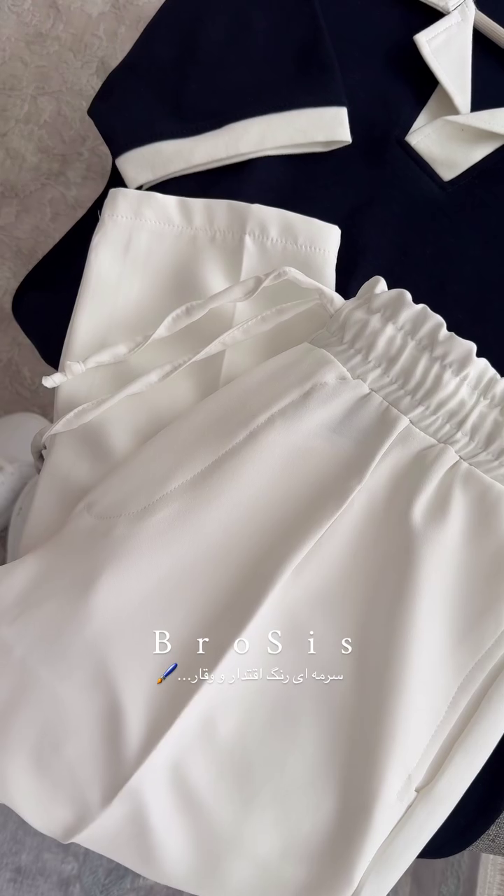 Navy & White Polo Co-Ord Set – Smart Casual Sophistication - Image 2