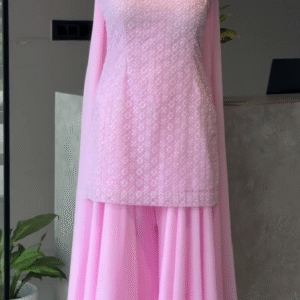 Blush Pink Grace – Elegant Ethnic Set for Timeless Charm